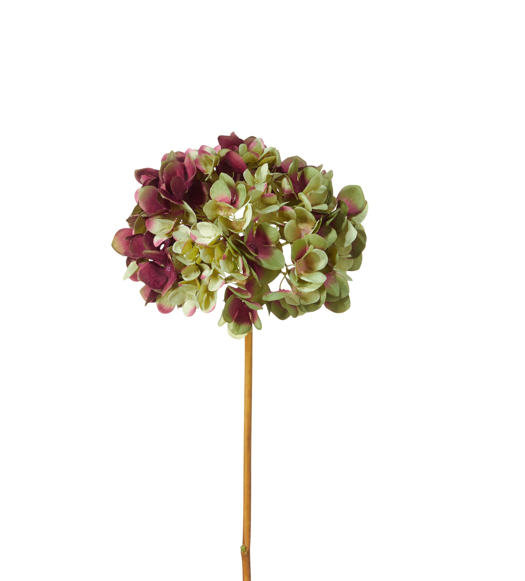 Faux Mophead Hydrangea Stem - Multi