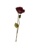 Faux Poppy Stem - Burgundy
