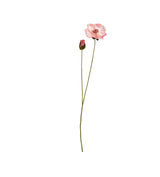 Faux Poppy Stem - Pink