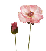 Faux Poppy Stem - Pink