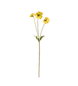 Faux Poppy Stem - Yellow