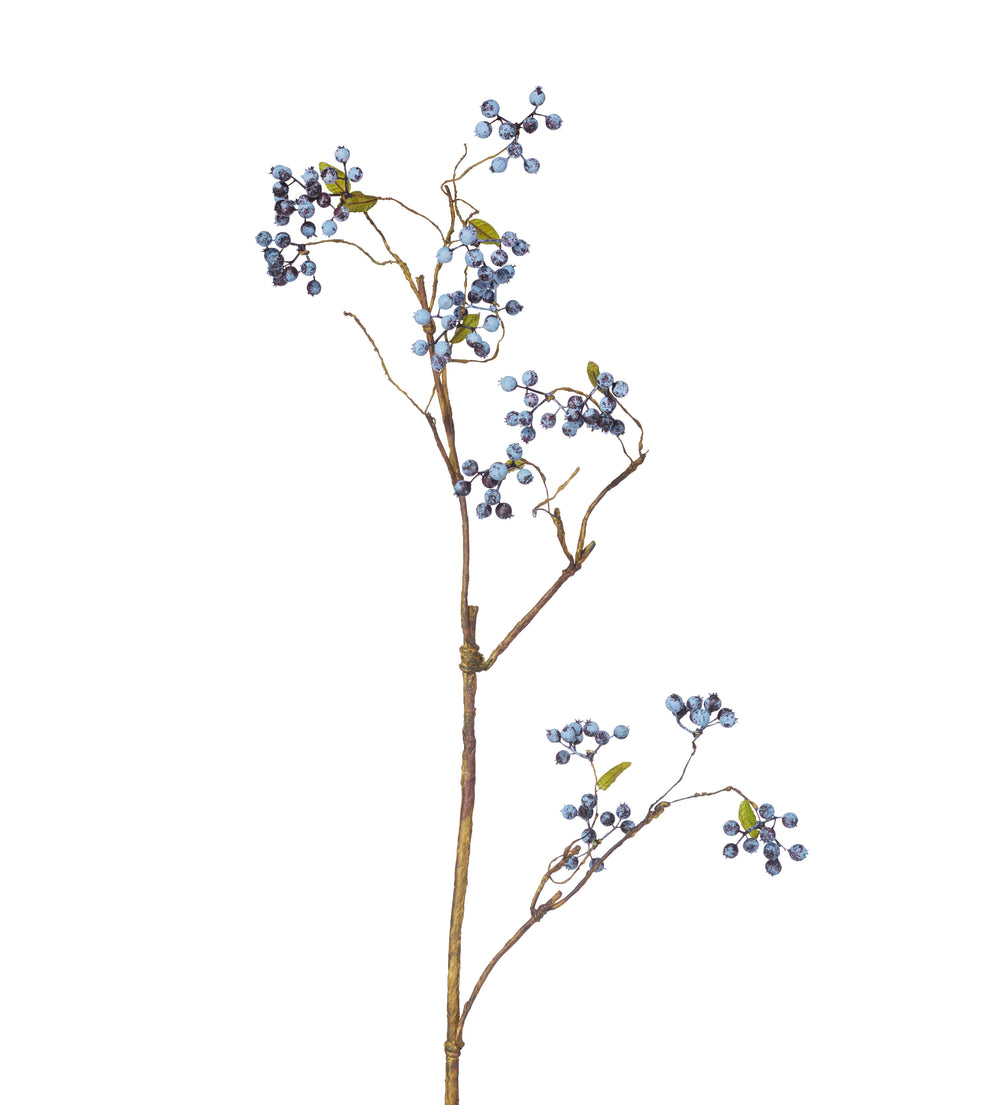 Faux Wild Berry Stem - Blue