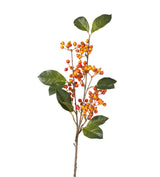 Faux Wild Rowanberry Stem - Orange