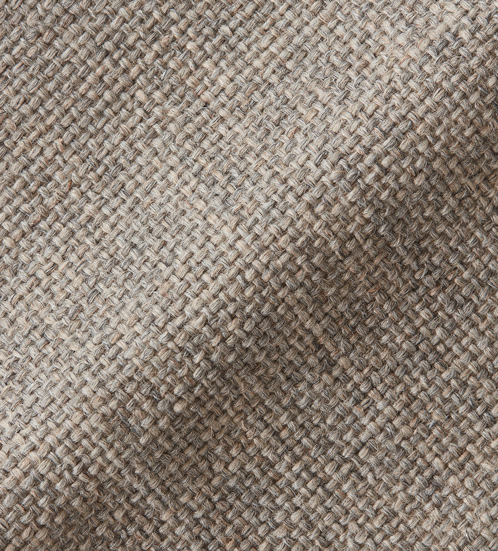 Fine Basket Weave Linen Fabric Swatch - Sky