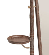 Fiorella Floor-Standing Mirror with Drawers - Burnt Oak