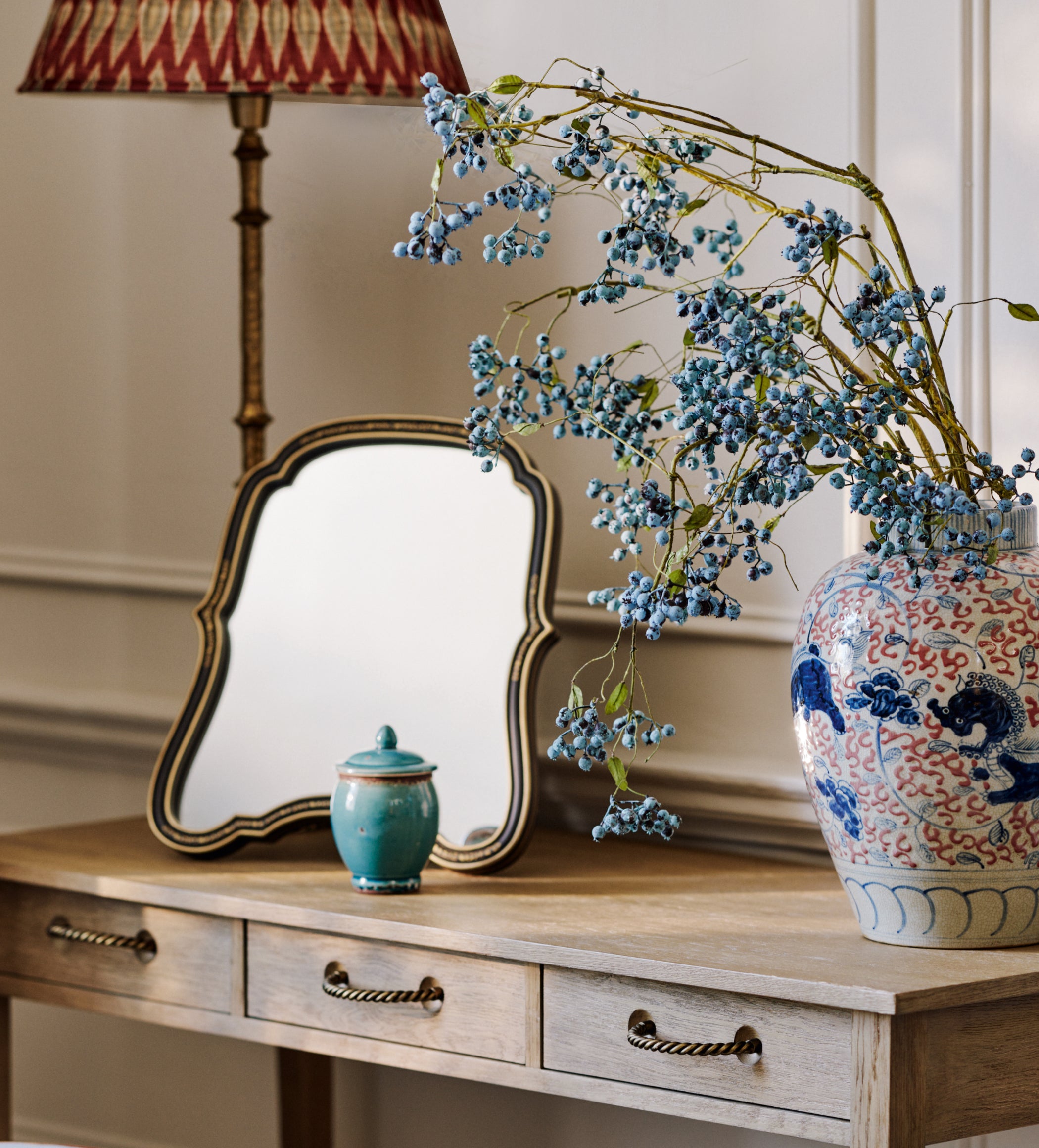 Floreale Mirror - Antique Gold