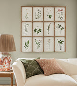 Frame of Pressed Flower Prints - Natural