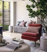 Ghini Fronds Cushion Cover - Red
