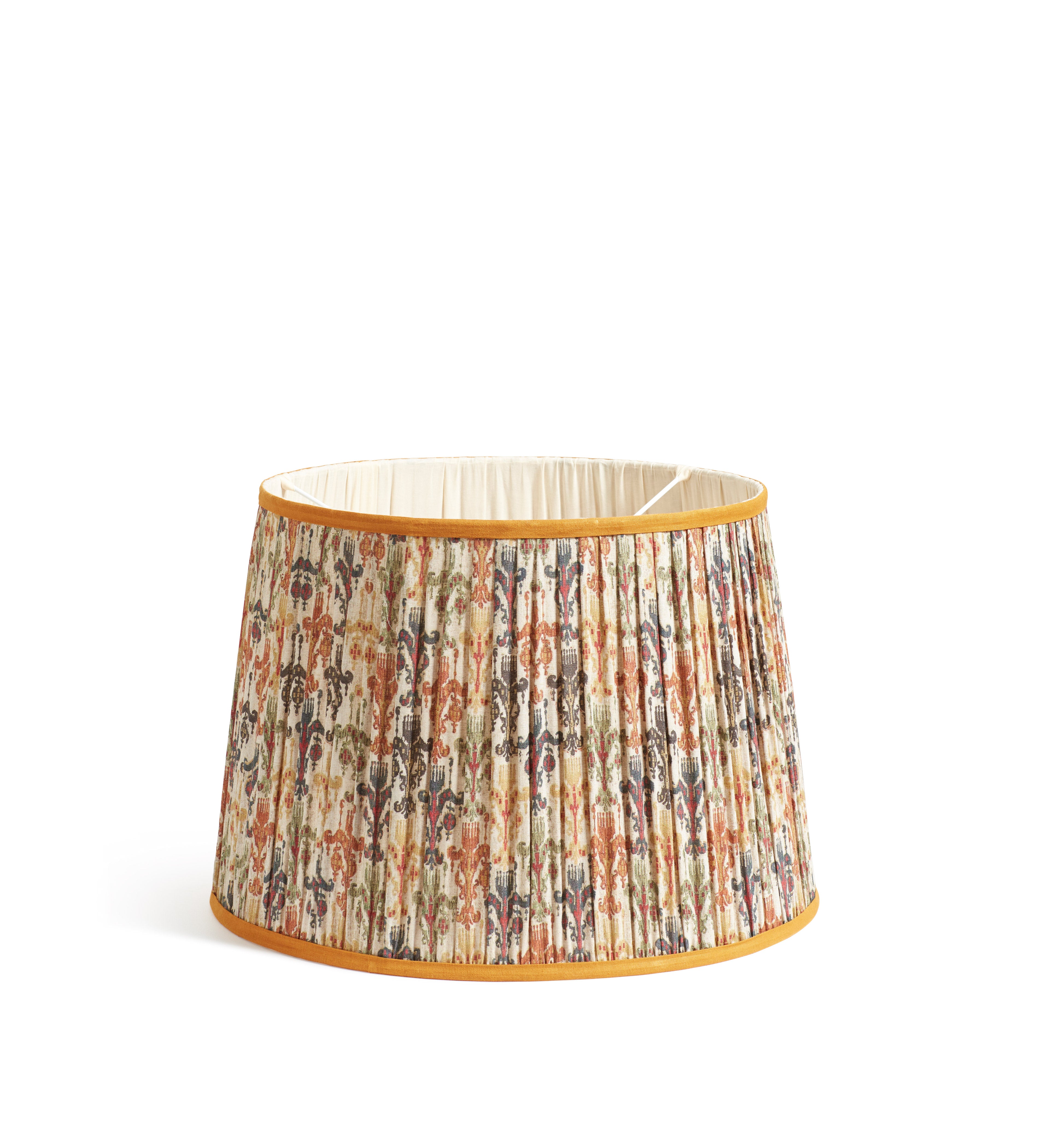 Marienwiese　REFINED PLEATS PILIL Girandole Pleated Linen Lampshade 45cm - Multi-Coloured | OKA