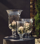 Glass Hurricane Vase/Candle Holder - Large - Clear
