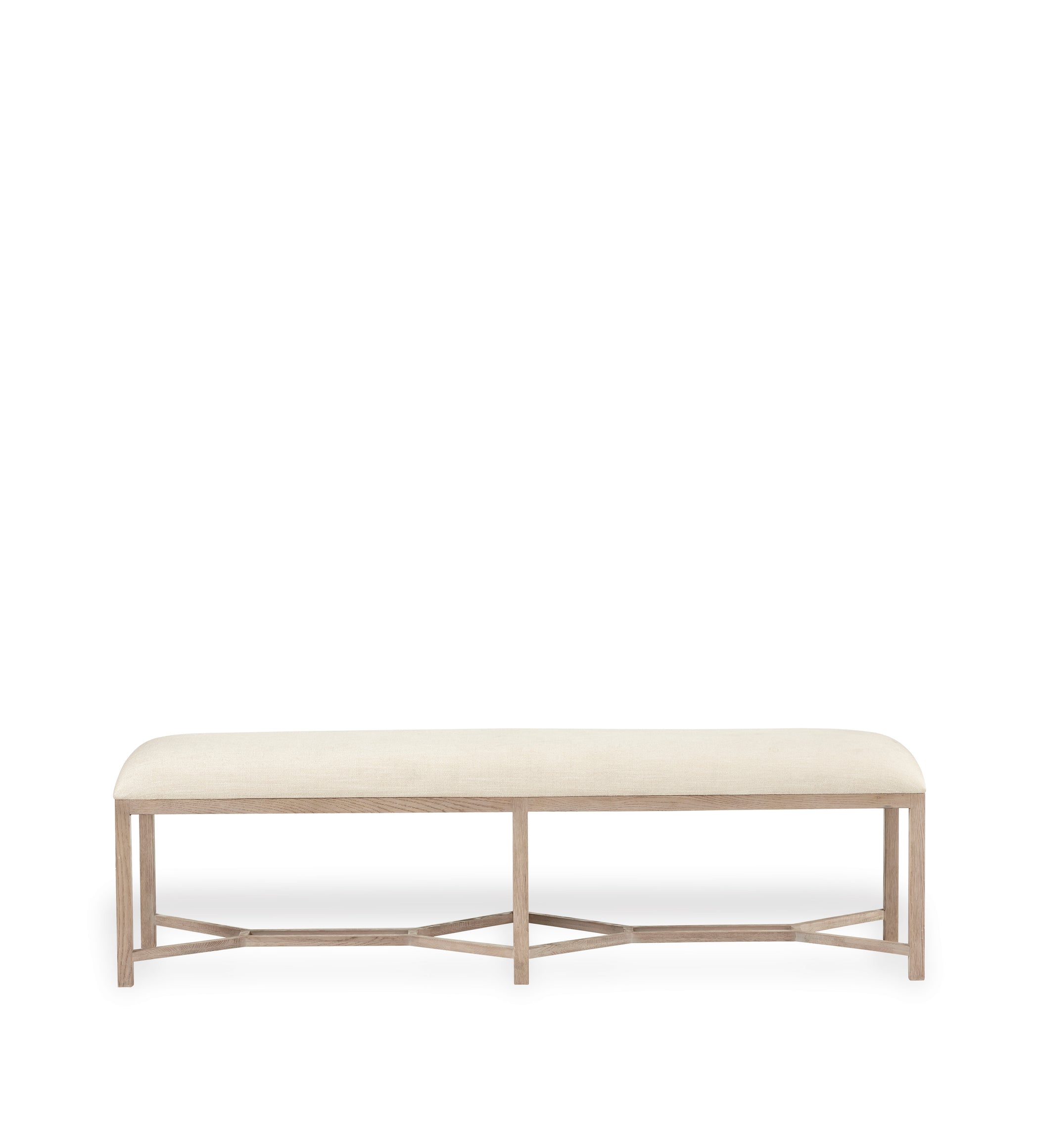 Hester Bench - Flaxen Diamond Twill