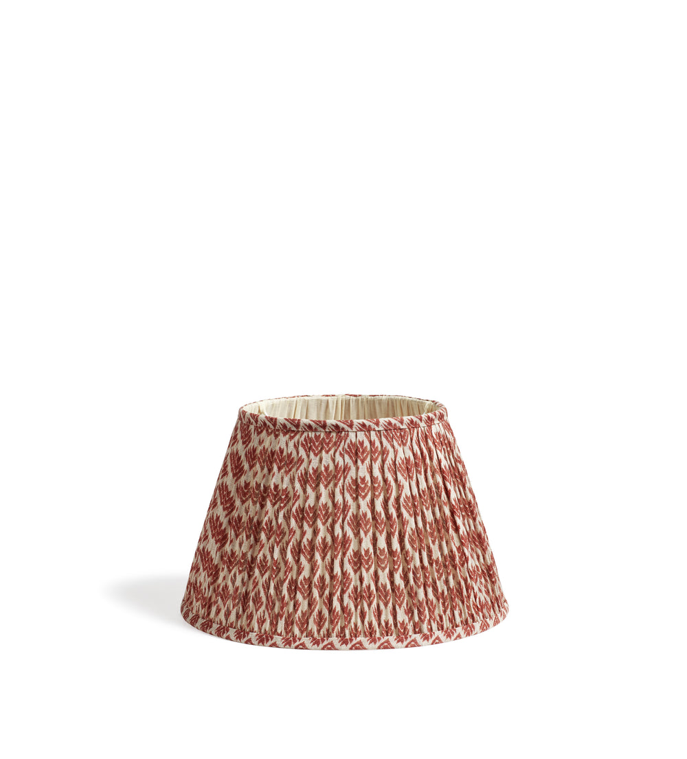 Hirkani Pleated Linen Lampshade 35cm - Blood Orange