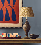 Hirkani Pleated Linen Lampshade 35cm - Mustard