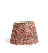 Hirkani Pleated Linen Lampshade 45cm - Blood Orange