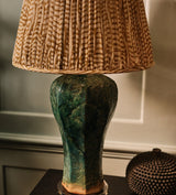 Hirkani Pleated Linen Lampshade 45cm - Mustard