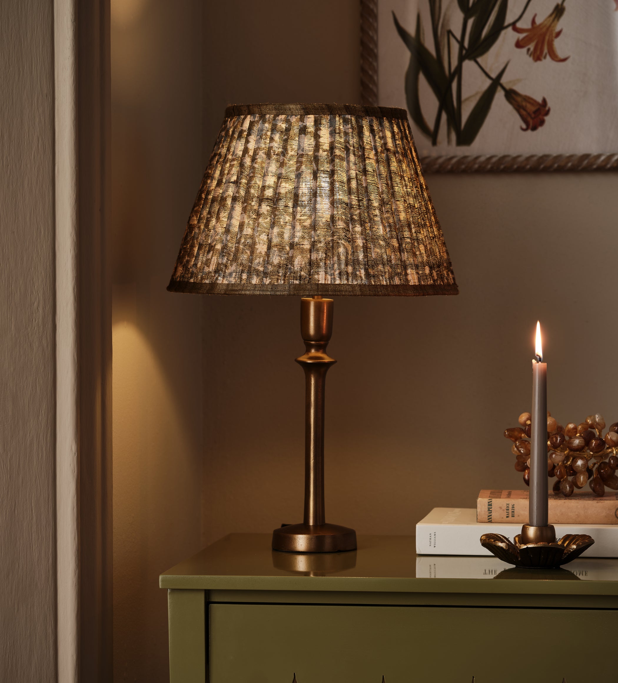 Ignis Lamp Base - Antique Brass