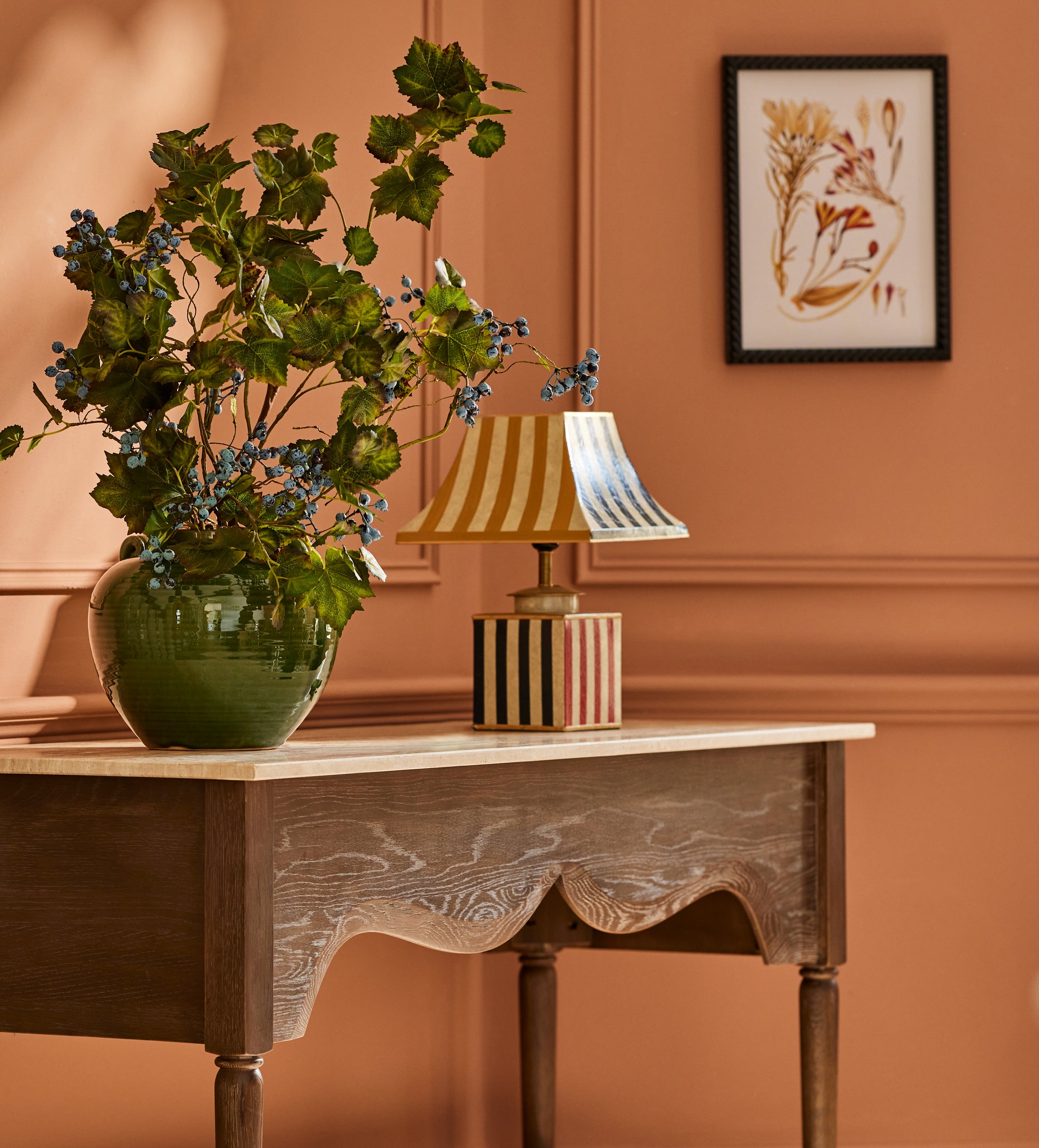 Joshuah Table Lamp and Shade - Multi