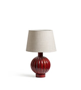 Karaffel Leather Table Lamp - Brushed Red