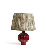 Karaffel Leather Table Lamp - Brushed Red