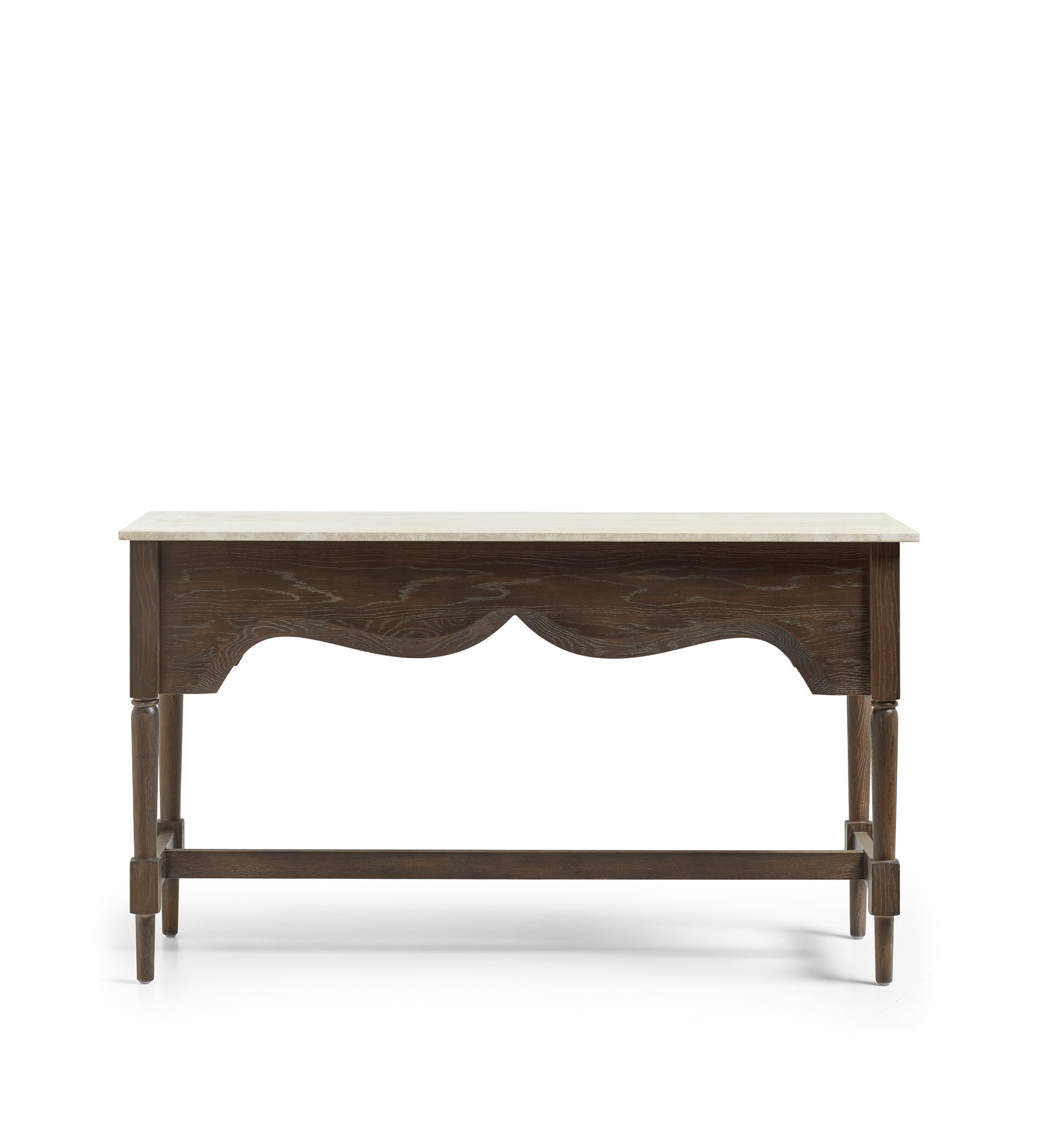 Kemp Travertine Console Table - Espresso