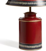 Kolmio Table Lamp and Shade - Red/Air Force Blue