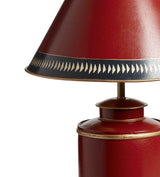 Kolmio Table Lamp and Shade - Red/Air Force Blue