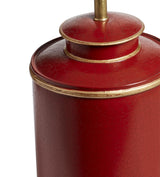 Kolmio Table Lamp and Shade - Red/Air Force Blue