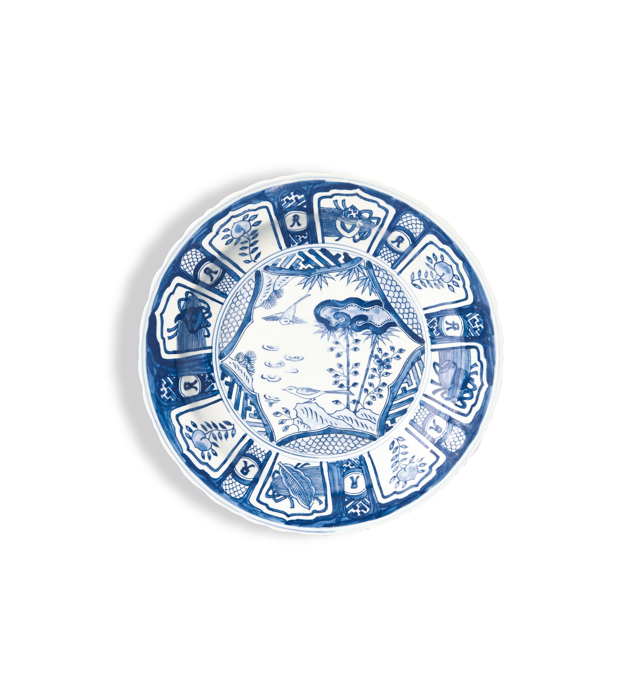 Kraak Dinner Plate - Blue/White