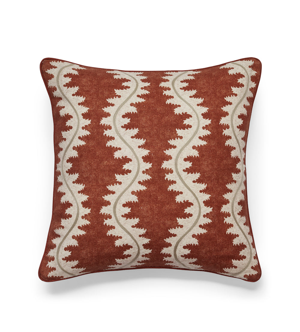 Lahar Cushion Cover - Earthy Red