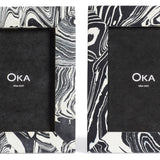Anise Marbled Frame - Large - Black/White