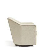 George Bouclé Swivel Armchair - Large - Almond