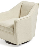 George Bouclé Swivel Armchair - Large - Almond