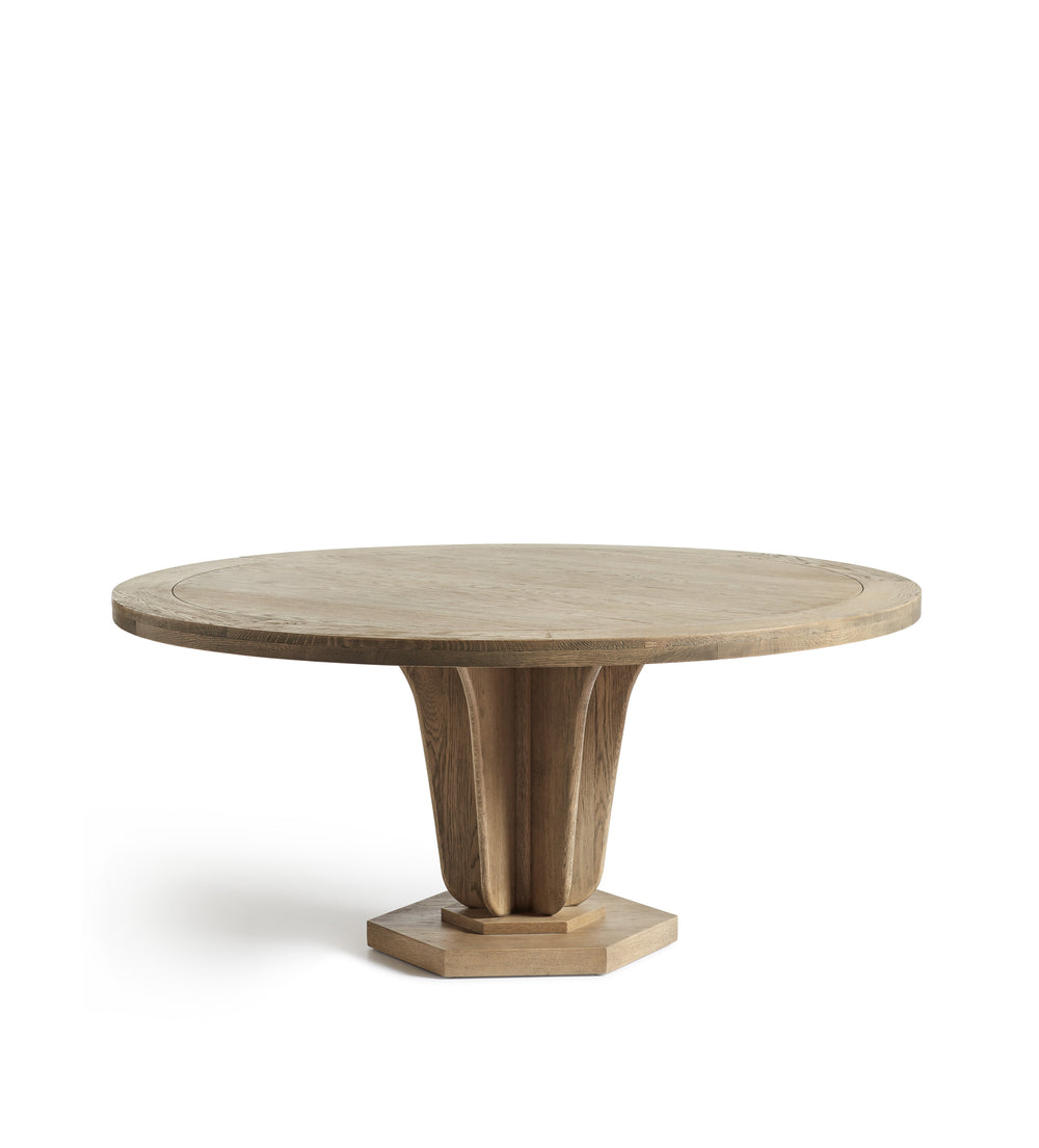 Allegro Round Dining Table - Large - Weathered Oak