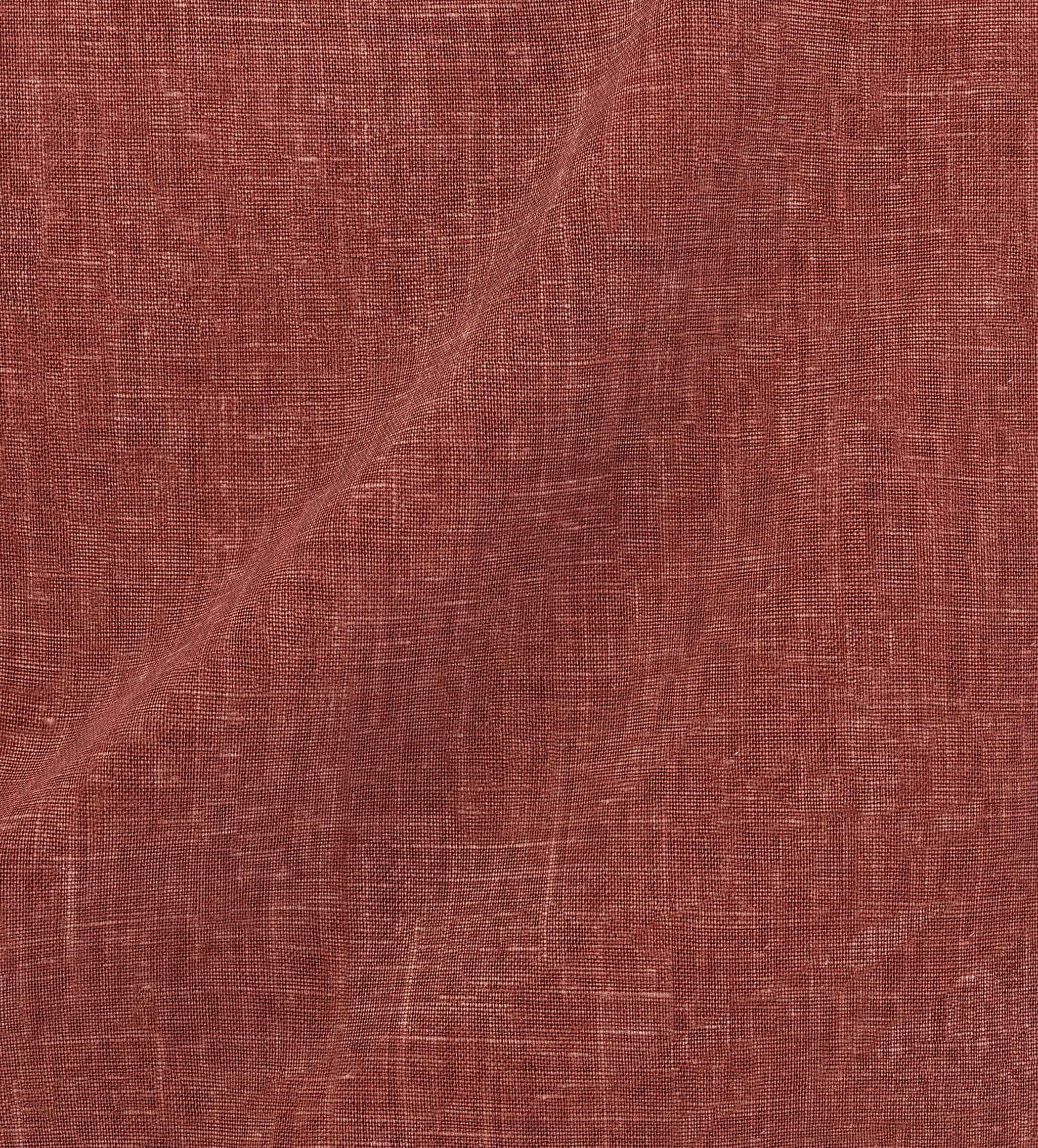 Laundered Linen Fabric Swatch - Terra