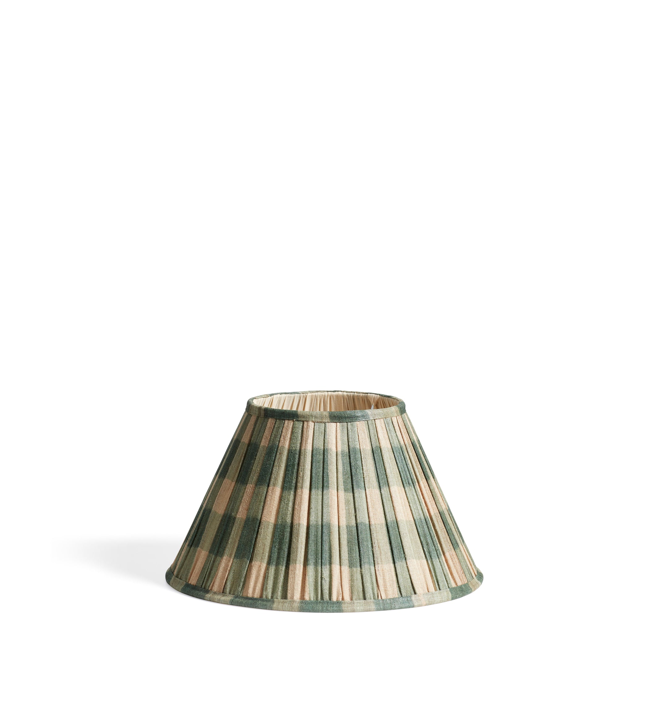 Lavanya Silk Pleated Lampshade 35cm - Heron Blue/Apricot