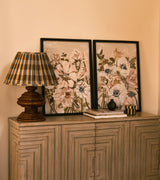 Lavanya Silk Pleated Lampshade 35cm - Heron Blue/Apricot