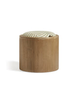 Leto Areca Ottoman - Weathered Oak