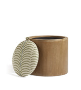 Leto Areca Ottoman - Weathered Oak