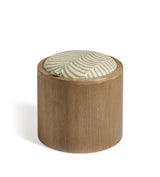 Leto Areca Ottoman - Weathered Oak