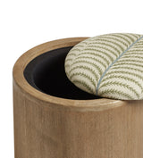 Leto Areca Ottoman - Weathered Oak