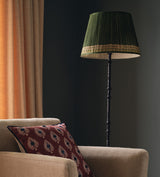Longshan Silk Pleated Lampshade 45cm - Grey Green