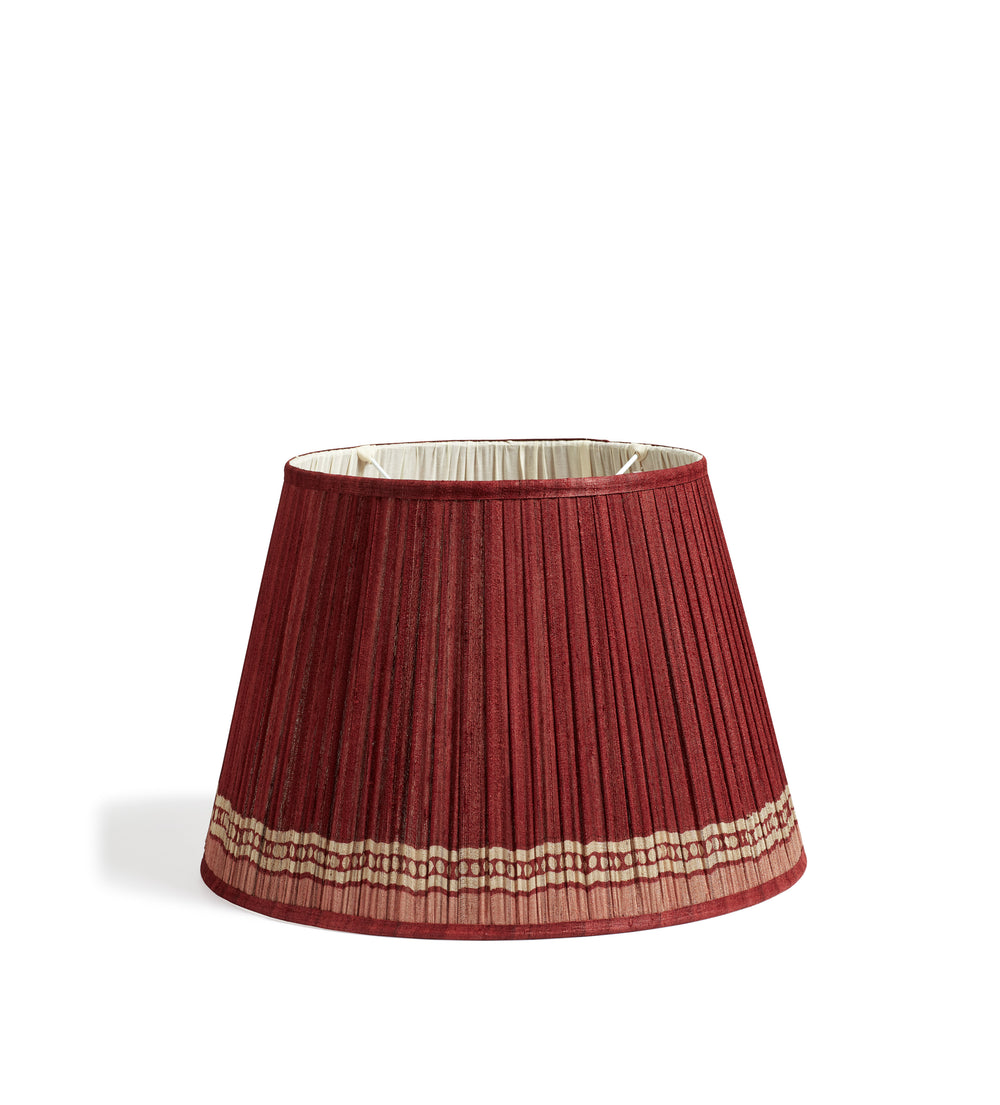 Longshan Silk Pleated Lampshade 45cm - Blood Orange