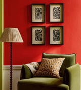 Merian Embroidered Linen Lampshade 46cm - Natural