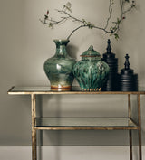 Merle Console Table - Antiqued Glass