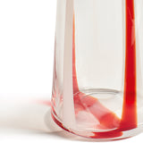 Mila Glass Jug - Red/White