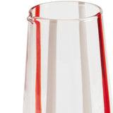 Mila Glass Jug - Red/White