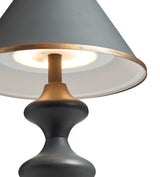 Minerva Wireless Table Lamp and Shade - Antique Grey
