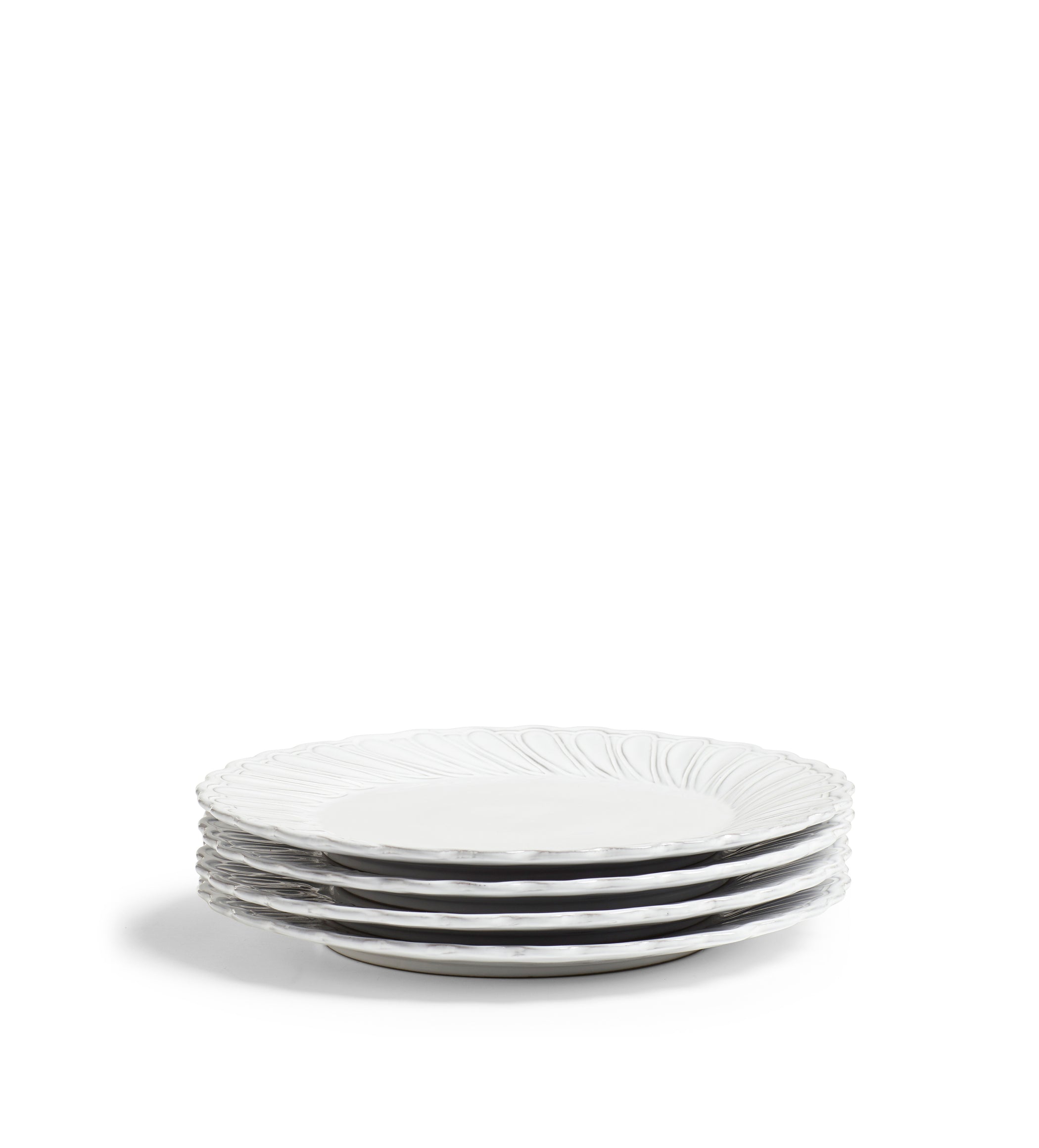 Nephele Dinner Plates - Set of Four - White