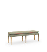 Nott Linen Bench - Sage/Blood Orange