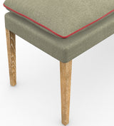 Nott Linen Bench - Sage/Blood Orange